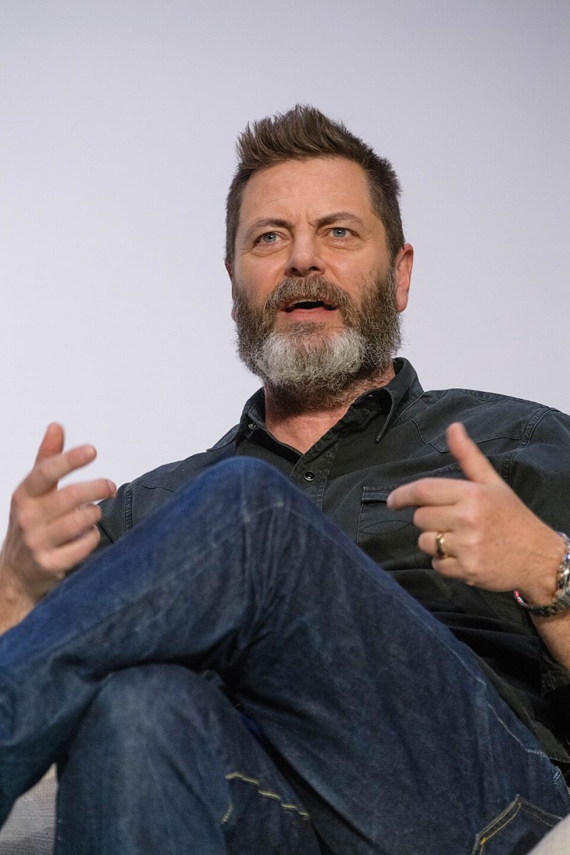 University alum Nick Offerman speaks at the Montclair Film Festival on May 5, 2018.