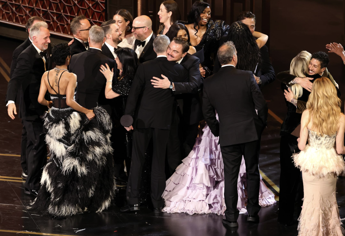 Leonardo DiCaprio, Paul Thomas Anderson, Benicio Del Toro, Michael Bauman, José Antonio García, Cassandra Kulukundis, Christopher Scarabosio, Will Weiske, Junglepussy, Andy Jurgensen, Chase Infiniti, Sara Murphy, Anthony Carlino, Florencia Martin, Teyana Taylor, Tony Villaflor, and Alana Haim at an event for The Oscars (2026)