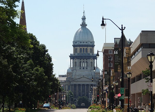 The Illinois State Capitol stands at 401 S. 2nd St. in Springfield, Illinois. A bill introduced in the Illinois House in February would study higher education funding as lower enrollment numbers statewide spark concern.