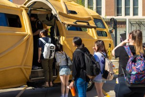 Students looked around with wide eyes and honey-roasted peanuts in hand.