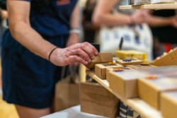 L. Henrikson looked at some prepackaged soaps.