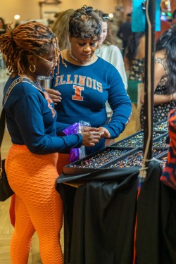 Hollis and Trammell-Christian also tried on a few rings.