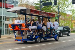 On Saturday, Illini Pub Cycles could be seen passing up and down Green Street.