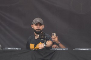 Skrillex records the crowd for his set performace.