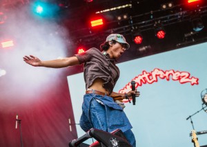 grentperez hops around stage as he starts his performance.