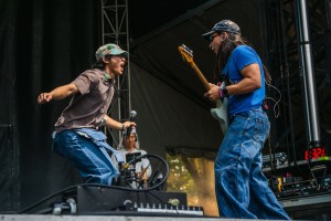grentperez gets in the groove with the guitarist on stage.