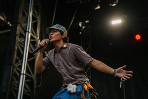 grentperez shares his music with those in the crowd at the Bacardi stage, starting his set at 6:30 p.m.