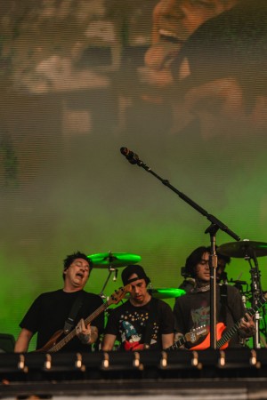 Pierce the Veil come together to play their respective instruments with one another.